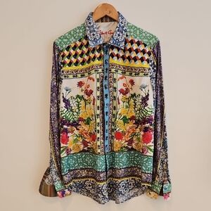 Robert Graham Blue and White Patterned Shirt